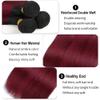 GLSMOSNW Ombre Burgundy Human Hair Bundles 1B/99j Straight Bundles 14 16 18 Inch Unprocessed Brazilian Human Hair Extensions Black To Burgundy Ombre Bundle view 4