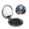 Small Pocket Compact Mirror 1x/2x Magnifying Pu Leather Makeup Mirrors Christmas Atmosphere Portable Pocket Mirror for Women Girls view 1