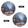 Small Pocket Compact Mirror 1x/2x Magnifying Pu Leather Makeup Mirrors Christmas Atmosphere Portable Pocket Mirror for Women Girls view 2