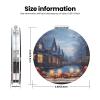 Small Pocket Compact Mirror 1x/2x Magnifying Pu Leather Makeup Mirrors Christmas Atmosphere Portable Pocket Mirror for Women Girls view 3