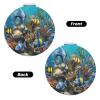 Small Pocket Compact Mirror 1x/2x Magnifying Pu Leather Makeup Mirrors 3D Ocean Fish Portable Pocket Mirror for Women Girls view 2