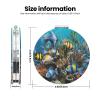Small Pocket Compact Mirror 1x/2x Magnifying Pu Leather Makeup Mirrors 3D Ocean Fish Portable Pocket Mirror for Women Girls view 3