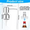 2 Pack Soap Dispenser Pump Replacement Top Dispenser Pumps Refill Dispensers Liquid Hand Soap Dispensers Soaps Pumps Replacement for Lotion Regular Glass Mouth Bottles, Silver view 2