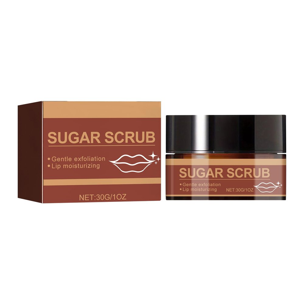 Lip Scrub Exfoliator Moisturizer for Dry Lips Gentle Lip Exfoliator for Smooth Lips (Coffee, One Size)