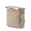 EFDNK-HB Cosmetic Bags Cases for Women Genuine Leather Ladies Vintage Casual Makeup Case Lipstick Bag Kiss Lock Coin Purse(Gray) view 1