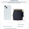 EFDNK-HB Cosmetic Bags Cases for Women Genuine Leather Ladies Vintage Casual Makeup Case Lipstick Bag Kiss Lock Coin Purse(Gray) view 4