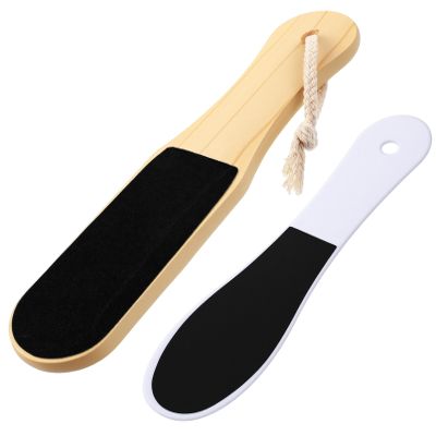 2Pcs Foot File for Dead Skin, Foot Callus File with Wood and Plastic Handle, Feet Rasp Scrubber for Hard Skin, Pedicure Surface Tool