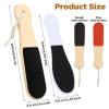 2Pcs Foot File for Dead Skin, Foot Callus File with Wood and Plastic Handle, Feet Rasp Scrubber for Hard Skin, Pedicure Surface Tool view 2