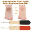 2Pcs Foot File for Dead Skin, Foot Callus File with Wood and Plastic Handle, Feet Rasp Scrubber for Hard Skin, Pedicure Surface Tool view 3
