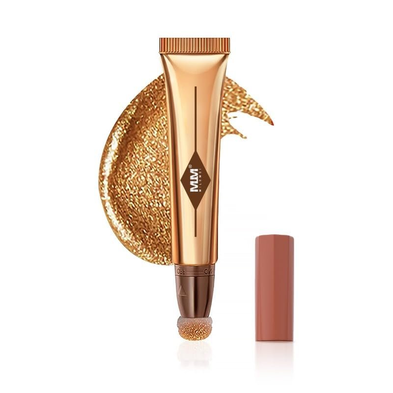Beauty Wand Blush Stick - Creamy Highlight Matte Liquid Blush with Soft Cushion Applicator (06 Bronze Gold)