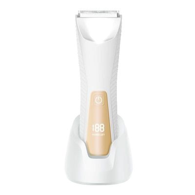 TEENOVA Groin & Body Hair Trimmer for Men, Electric Mens Ball Pubic Full Body Shavers Clippers with Dual Replaceable Ceramic Blade Heads, Body Razor Groomer RemoverGold