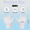 4 Pairs Eczema Gloves, Cotton Gloves Eczema for Dry Hands, Eczemas Relief, 5 Open Fingertips, One Size Fits Most, Overnight Hydration view 2