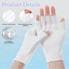 4 Pairs Eczema Gloves, Cotton Gloves Eczema for Dry Hands, Eczemas Relief, 5 Open Fingertips, One Size Fits Most, Overnight Hydration view 3