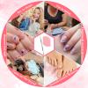 Dual Ended Nail Cuticle Pusher with 180 Self-adhesive Grit Sandpaper Sheets Replaceable Refill Nails Pre, Dual Ended Cuticle Remover for Manicure Pedicure Nail Art view 3