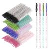 200 Pcs Disposable Crystal Mascara Wands 4 Colors Mini Eyelash Brushes Head Wands Applicator Thin Lash Spoolies Precision Skinny Spoolies for Eyelash Extensions Micro Brush Lash Extension Supplies view 1