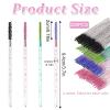 200 Pcs Disposable Crystal Mascara Wands 4 Colors Mini Eyelash Brushes Head Wands Applicator Thin Lash Spoolies Precision Skinny Spoolies for Eyelash Extensions Micro Brush Lash Extension Supplies view 2