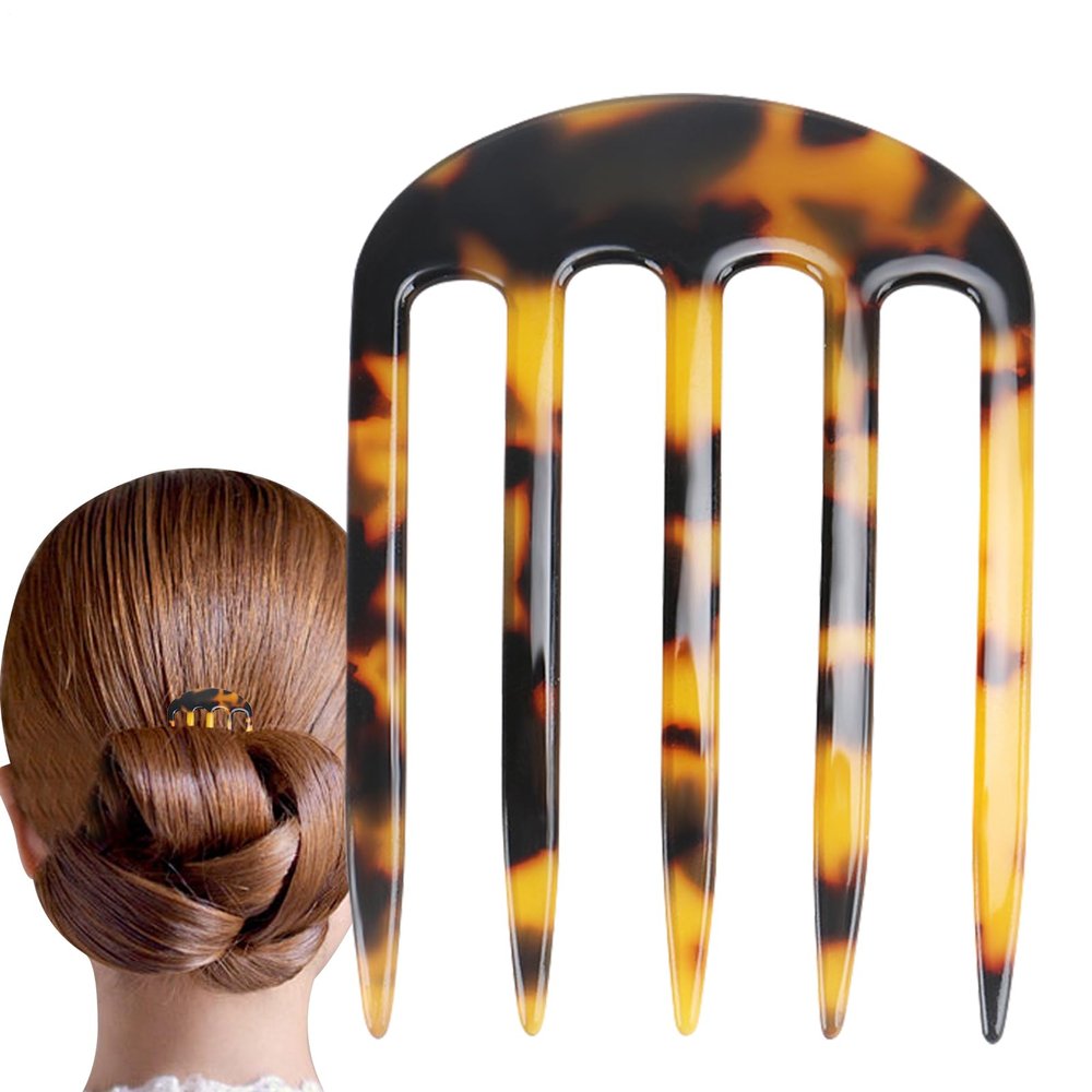 French Hair Side Combs - Decorative Comb Clips, Small Classic Holder, Fashion Styling Accessory | Lightweight Tool, Elegant Comb, Womens Twist Clip with Daily for Girls Ladies