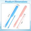 Andibro 6PCS Non-Stick Wax Spatulas Set, Reusable Silicone Spatula Waxing Applicator for Hair Removal Body Home Salon Use (Pink Blue Gray Green) view 2