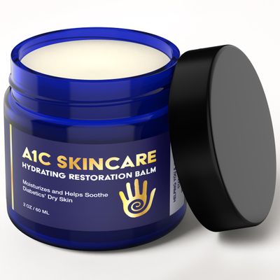 A1C BOLD SKINCARE Diabetic Care Balm - Balm for Diabetics Care with Beeswax & Vitamin E, Diabetic Moisturizer For Dry, Cracked Hands & Feet, Long-Lasting Hydration for Sensitive Skin, 2 oz