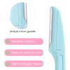 Wanmu 12Pcs Folding Eyebrow Razor, Compact Facial Hair Removal for Shaving & Exfoliating, Travel Beauty Tool for Women Men Face Lips Sensitive Skin (3 Colors) view 3