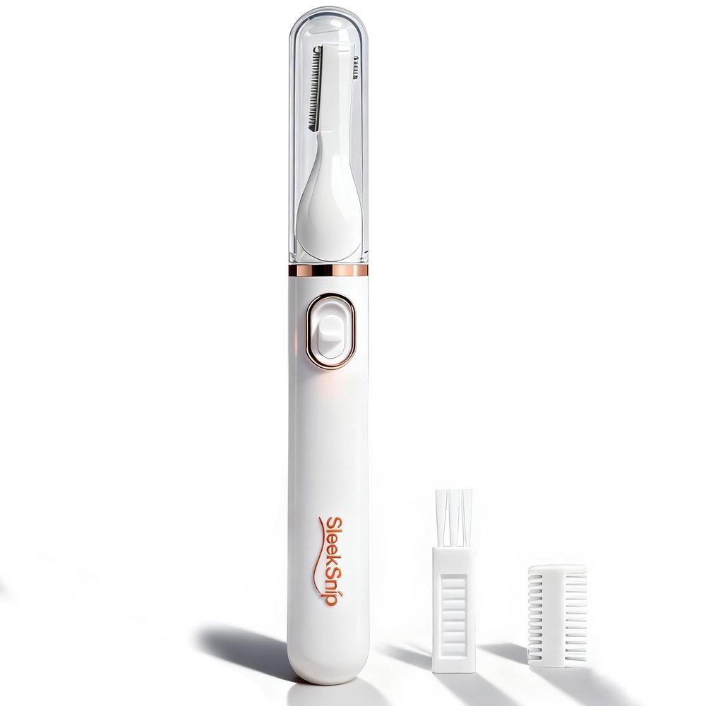 SleekSnip 2025 Eyebrow Trimmer Facial Shaver for Women - Painless Facial Hair Remover, Mini Personal Grooming Tool with Combs