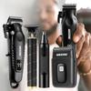 Professional Hair Clipper Kit, Black, Digital Display Trimmer Set with Nose Hair Trimmer, Electric Shaver, 8 Guide Combs for Men's Grooming view 1