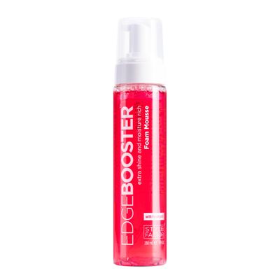 Style Factor EDGE BOOSTER Extra Shine & Moisture Rich Foam Mousse | Lightweight Styling for Curls, Waves, Braids, Locs & Protective Styles | Volume & Shine | With Rosehip Oil | 9 fl oz