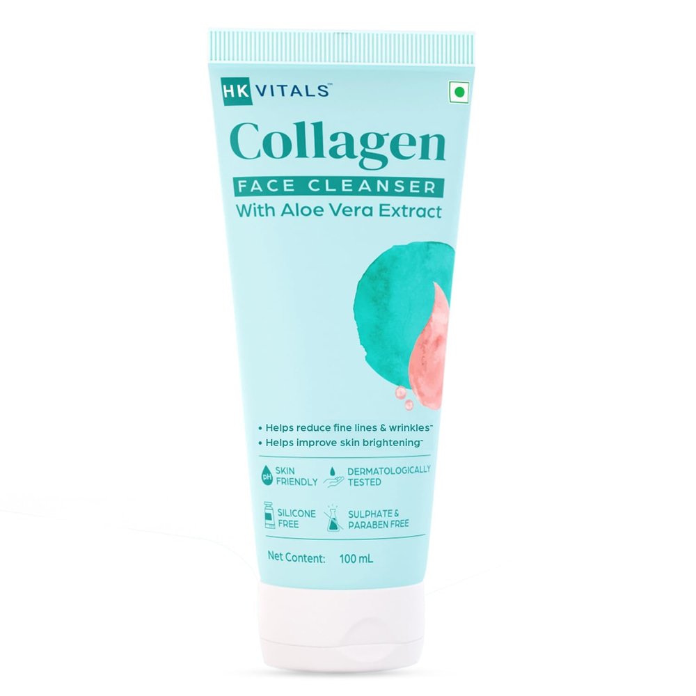 Collagen Face Cleanser with Aloe Vera Extract, Betaine, Clean Formulation, Paraben, Mineral Oil, Sulphate Free, Silicone Free, 100ml
