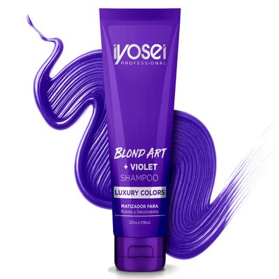 IYOSEI Professional Purple Shampoo Blond Art + Violet Shampoo for Blondes with Highlighted, Bleached & Gray Hair Intense Purple Toning for Blonde Hair Care and Color Balance 7.78 Fl oz Tube