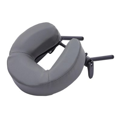 FashionCha Massage Table Face Cradle with U Shape Pillow Comfortable Sturdy Portable Aluminum Alloy Bracket Face Rest Support Cushion, Gray