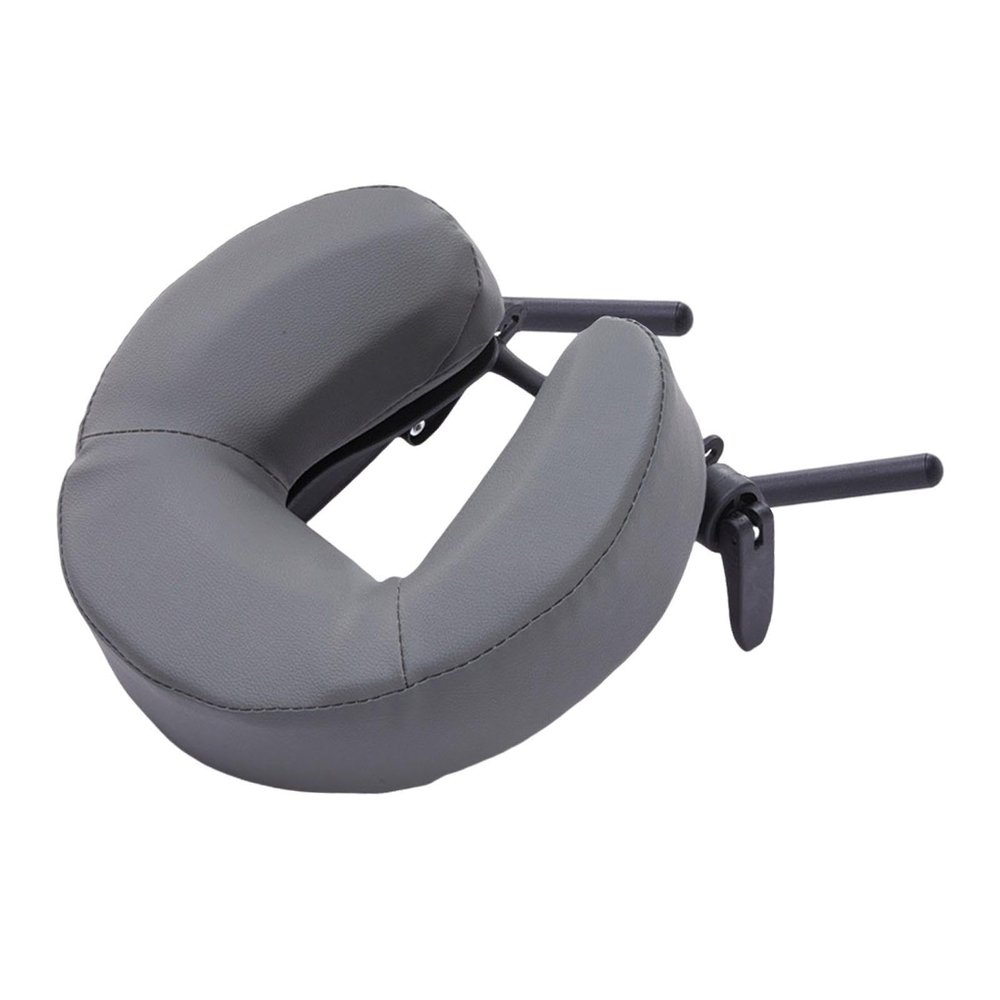 FashionCha Massage Table Face Cradle with U Shape Pillow Comfortable Sturdy Portable Aluminum Alloy Bracket Face Rest Support Cushion, Gray