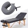 FashionCha Massage Table Face Cradle with U Shape Pillow Comfortable Sturdy Portable Aluminum Alloy Bracket Face Rest Support Cushion, Gray view 4