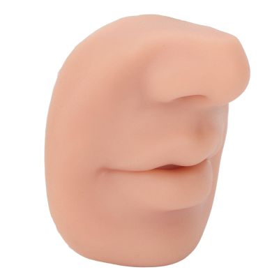 Cryfokt Silicone Nose Model, Long Term Flexible Silicone Piercing Model for Adults to School (Medium Skin Color)