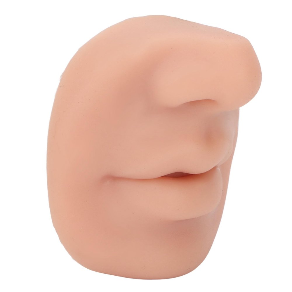 Cryfokt Silicone Nose Model, Long Term Flexible Silicone Piercing Model for Adults to School (Medium Skin Color)