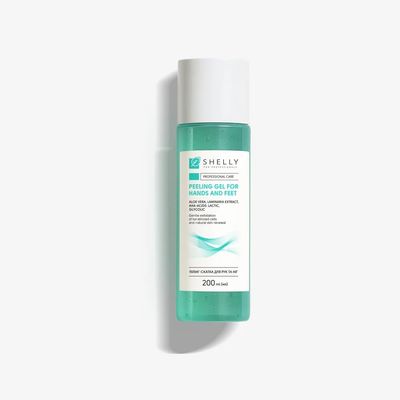 Shelly Peeling Gel for Hands and Feet, Gentle Exfoliant with Natural AHA Acids, 200ml (200, Aloe Vera, Laminaria Extract, AHA-Acids: Lactic, Glycolic)