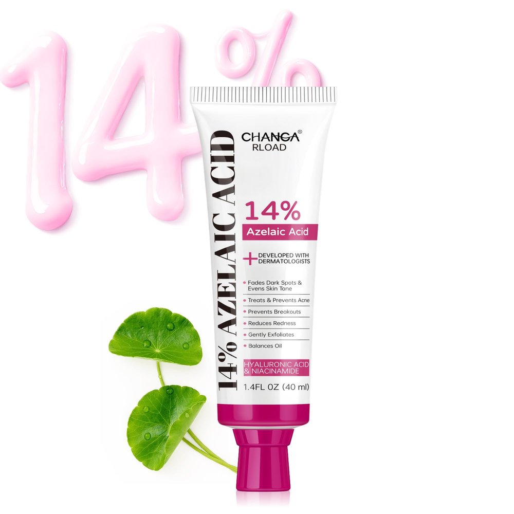 14% Azelaic Acid Acne Cream with Niacinamide & Centella,Azelaic Acid Facial Serum  Smooth & Even Skin Tone,Reduce the Appearance of Blemishes,Dark Spots & Uneven Skin,Gentle Hydrating Formula,1.4oz