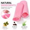 Aluroice Silicone Moisturizing Socks for Women- 2Pairs Foot Moisturizer Socks for Dry Cracked Feet- Pink Aloe Spa Moisture Hydrating Foot Care Socks (S Up to Size 9) view 2