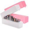 30-Slot Nail Drill Bit Storage Case, Portable Organizer & Display Stand for Nail Art Burs, Salon Accessories (White) view 2