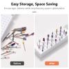 30-Slot Nail Drill Bit Storage Case, Portable Organizer & Display Stand for Nail Art Burs, Salon Accessories (White) view 4
