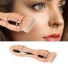 4 in 1 Makeup Brush | Soft Fibers & Elastic Sponge Head | Portable Foundation/Eyeshadow/Lip Brush for Travel & On - The - Go Makeup view 3