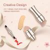 4 in 1 Makeup Brush | Soft Fibers & Elastic Sponge Head | Portable Foundation/Eyeshadow/Lip Brush for Travel & On - The - Go Makeup view 4