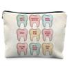 KBRCT Dentist Gifts Makeup Bag for Women, Dental Assistants Hygienist Gifts for Women, Stomatology Cosmetic Bag for Purse, Conversation Tooth Dental Makeup Zipper Pouch view 1