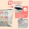 KBRCT Dentist Gifts Makeup Bag for Women, Dental Assistants Hygienist Gifts for Women, Stomatology Cosmetic Bag for Purse, Conversation Tooth Dental Makeup Zipper Pouch view 4
