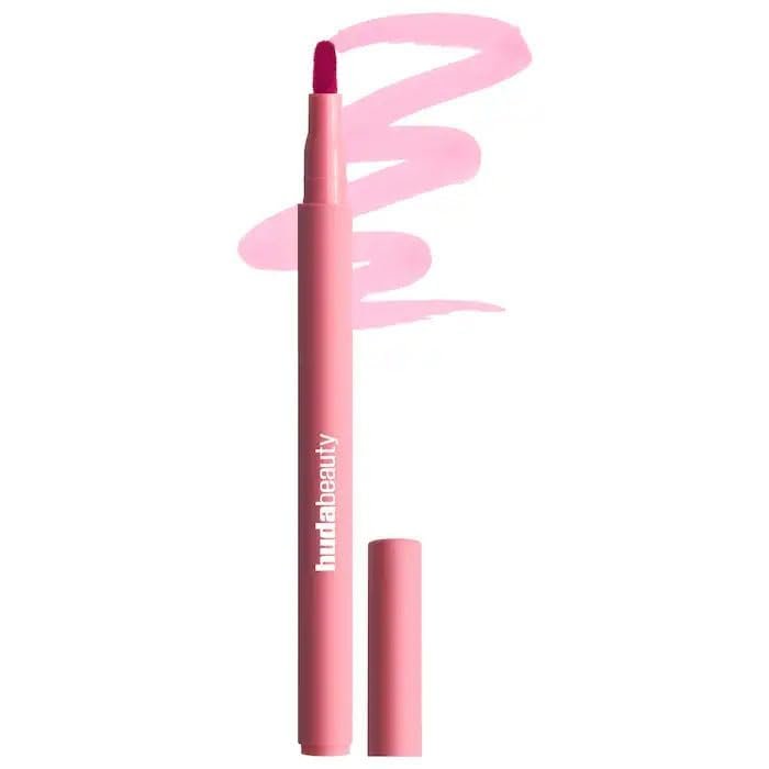 H.U.D.A - Lip Contour Lip Stain for 12-Hour Wear, Long-wearing, Liquid Formula, Matte Finish, Full Coverage, Cruelty-Free - Color: Baby Pink - (soft pink)