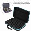 60 Bottles Essential Oil Carving Case - Hard Shell Travel Storage Organizer Box with Adjustable Dividers, Fits 5ml,10ml,15ml Bottles, Portable (Black/Blue/Purple/Orange) (Blue) view 2