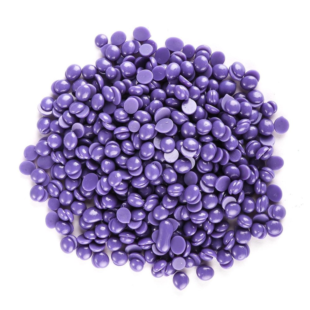 Gentle Hair Removal Wax Beans Quick, Non-Irritating Wax for full body Smooth Skin Home Use Shop refill 100g - 500g 5 colors (100g, Lavender)