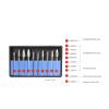 LABUDFCR 10 Pcs Grinding Head, Ladder HeadTungsten Steel Nail Drill Bit view 2