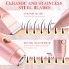 Bikini Trimmer for Women  Dual-Head Electric Razor, IP67 Waterproof USB-C Rechargeable Shaver for Bikini Line, Underarms, Legs & Face, Rose Gold Stocking Stuffer Holiday Gift view 2
