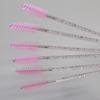 50-Piece Disposable Mascara Wands, Crystal Spoolie Brushes for Eyelash Extensions, Pink (pink) view 1