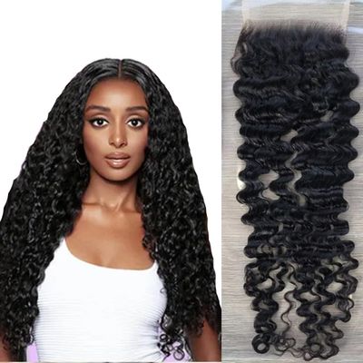 Kiss darling LASHES 5x5 Closure 3c4a Curly Transparent Lace Closure 12A Raw Human Hair Closure Burmese Curly Free Part Pre Plucked with Baby Hair 20inch